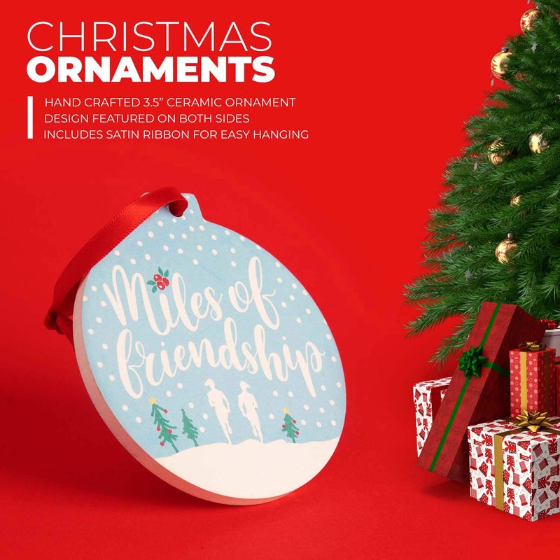 Gone for a Run Running Round Ceramic Ornament | Miles of Friendship - Image 3